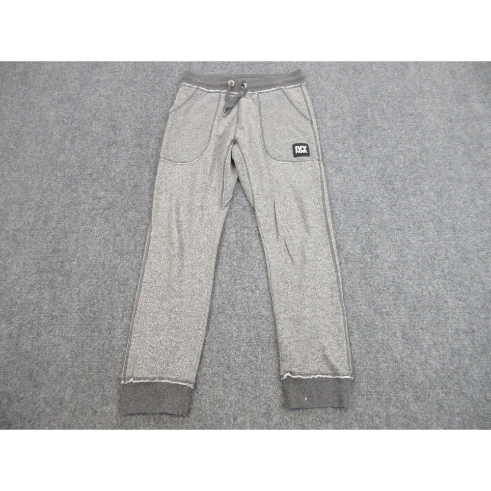 Ivy Park Sweatpants Mens XS Gray French Terry Jogger Elastic Waist Logo Patch